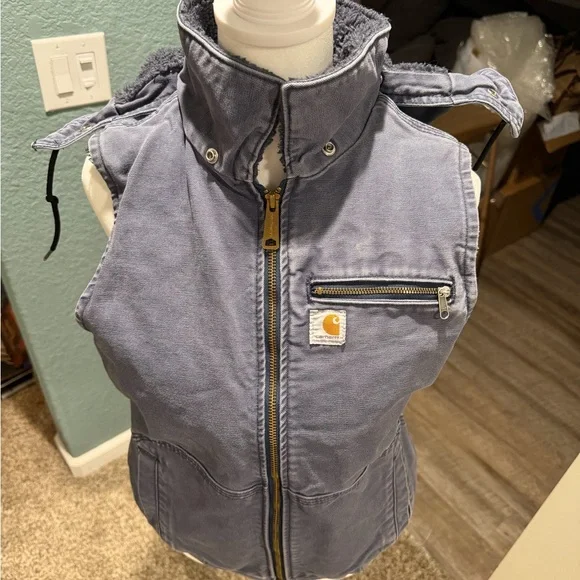 Carhartt Ladies Hooded Vest - Blue - Picture 6 of 10